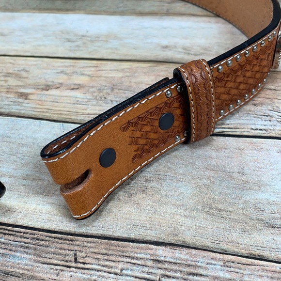 Ranger Belt Company Hand-tooled Belt Size 24 NWOT - Picture 2 of 13